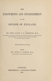 Cover of: The endowments and establishment of the Church of England. by J. S. Brewer