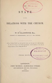 Cover of: The state in its relations with the church by William Ewart Gladstone