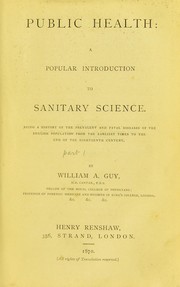 Cover of: Public health: a popular introduction to sanitary science