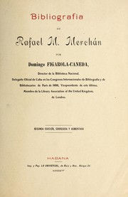 Cover of: Bibliografía de Rafael M. Merchán by Figarola-Caneda, Domingo