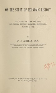 Cover of: On the study of economic history.