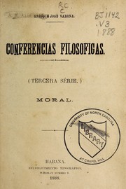 Cover of: Conferencias filosóficas: (tercera serie) : moral
