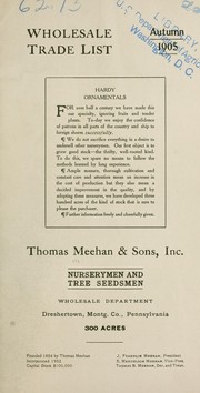 Cover of: Autumn 1905 wholesale trade list