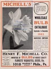 Cover of: Michell's wholesale bulb catalogue: September to December 1905