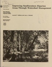 Cover of: Improving southwestern riparian areas through watershed management