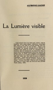 Cover of: La lumière visible.