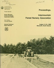 Cover of: Proceedings, Intermountain Forest Nursery Association | 