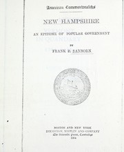 Cover of: New Hampshire: an epitome of popular government