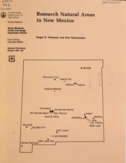 Research natural areas in New Mexico by Roger S. Peterson