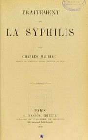 Cover of: Traitement de la syphilis