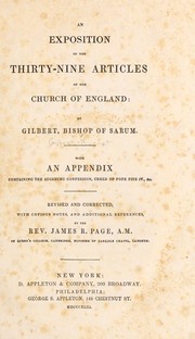 Cover of: An exposition of the thirty nine articles of the Church of England by Burnet, Gilbert