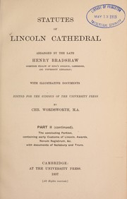 Cover of: Statutes of Lincoln Cathedral by Lincoln Cathedral.