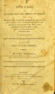 Five cases of recovery from the effects of arsenic by Marshall, John