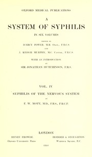 Cover of: A system of syphilis