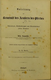 Anleitung zur Kenntniss des Aeussern des Pferdes by Wilhelm Baumeister