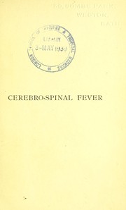 Cover of: Cerebro-spinal fever