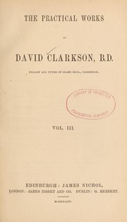 Cover of: The practical works of David Clarkson