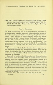The fall of blood pressure resulting from the stimulation of afferent nerves by Reid Hunt