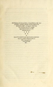 Cover of: Hypnerotomachia Poliphili by Francesco Colonna