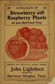 Cover of: Catalogue of 1905 strawberry and raspberry plants and June bud peach trees