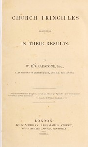 Cover of: Church principles considered in their results.