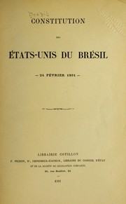 Cover of: Constitution des E tats-Unis du Bre sil, 24 fe vrier 1891