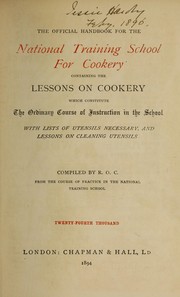 Cover of: The official handbook for the National Training School for Cookery