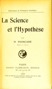 Cover of: La science et l'hypothèse by Henri Poincaré