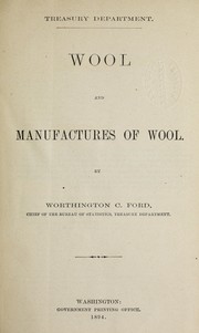 Cover of: Wool and manufactures of wool. | United States. Department of the Treasury. Bureau of Statistics.