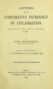 Cover of: Lectures on the comparative pathology of inflammation