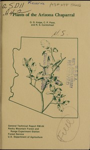 Cover of: Plants of the Arizona chaparral