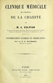 Cover of: Clinique m©℗♭dicale de l'H©℗þpital de la charite