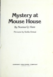 Cover of: Mystery at Mouse House