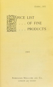 Cover of: Price list of fine products, 1901