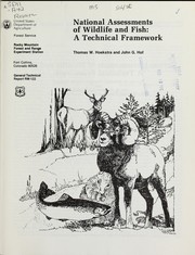 National assessments of wildlife and fish: a technical framework by T.W. Hoekstra