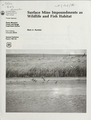 Cover of: Surface mine impoundments as wildlife and fish habitat