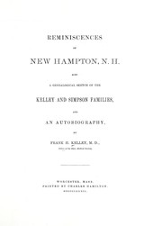 Cover of: Reminiscences of New Hampton, N.H. by Frank H. Kelley