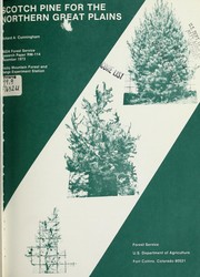 Cover of: Scotch pine for the northern Great Plains