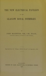 Cover of: The new electrical pavilion of the Glasgow Royal Infirmary