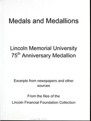 Cover of: Medals and medallions | Lincoln Financial Foundation Collection