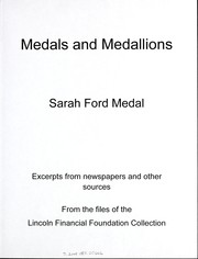 Cover of: Medals and medallions | Lincoln Financial Foundation Collection