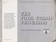 Cover of: The Food Stamp Program: a guide for retailers and wholesalers