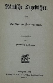 Cover of: Römische Tagebücher
