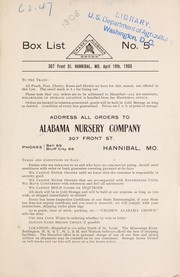 Cover of: Box list no. 5 by Alabama Nursery Company