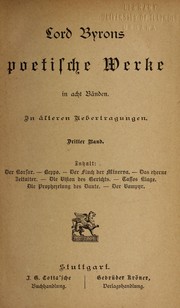 Cover of: Lord Byrons poetische Werke in acht Ba nden