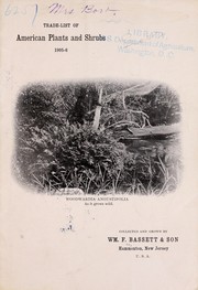 Cover of: Trade list of American plants and shrubs 1905-6