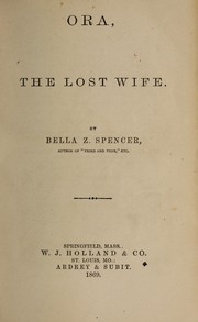 Cover of: Ora, the lost wife