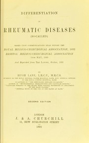 Cover of: Differentiation in rheumatic diseases (so-called)