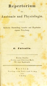 Cover of: Repertorium f©ơr Anatomie und Physiologie: kritische Darstellung fremder und Ergebnisse eigener Forschung