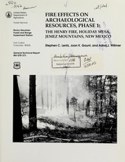 Cover of: Fire effects on archaeological resources.